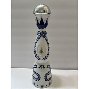 Clase Azul Tequila Bottle (Empty) 750ml - Blue & White Ceramic Decanter Mexico